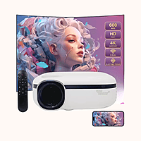 TONZO LED Projector, 1080p Support, 3500 Lumens, 250" Screen, HDMI, LS 212, White