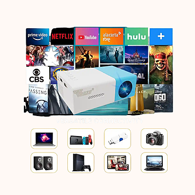 TONZO Mini Portable LED Projector for Home Cinema, 1080p Support -LS 202