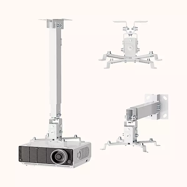 TONZO Universal Projector Ceiling Mount | Height Adjustable Mount Holder with Extension Pole | Compatible with LCD/DLP Projectors | 360Â° Rotation & Tilt | Load Capacity up to 44lbs (4 feet)