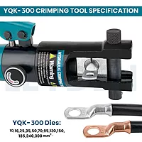 Hydraulic Crimping Tool: 16-Ton Manual Crimper for 10–300mm² Cable Lugs