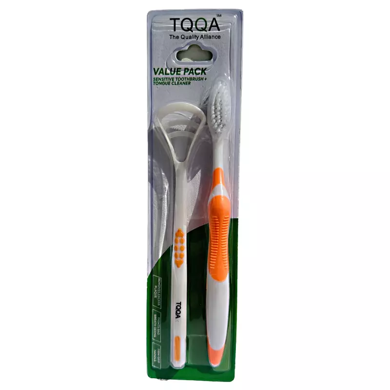 Sensitive Toothbrush + Tongue Cleaner
 Value Pack
