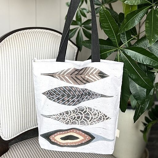 TOTE BROWN LEAVES