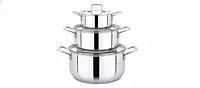 Garnny Kitchen Triply Stainless Steel Stew Pot with Lid, 3-Layer Induction and Gas Compatible