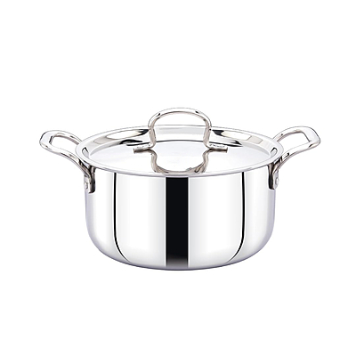 Onions Triply Stainless Steel Stew Pot with Lid, 3-Layer Induction and Gas Compatible