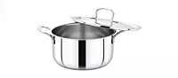 Garnny Kitchen Triply Stainless Steel Stew Pot with Lid, 3-Layer Induction and Gas Compatible