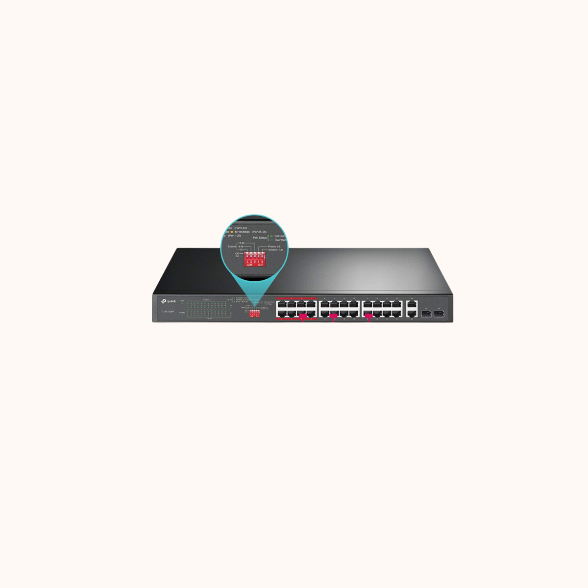TP-Link 24 Port Fast Ethernet PoE Switch | 24 PoE+ Ports (TL-SL1226P)