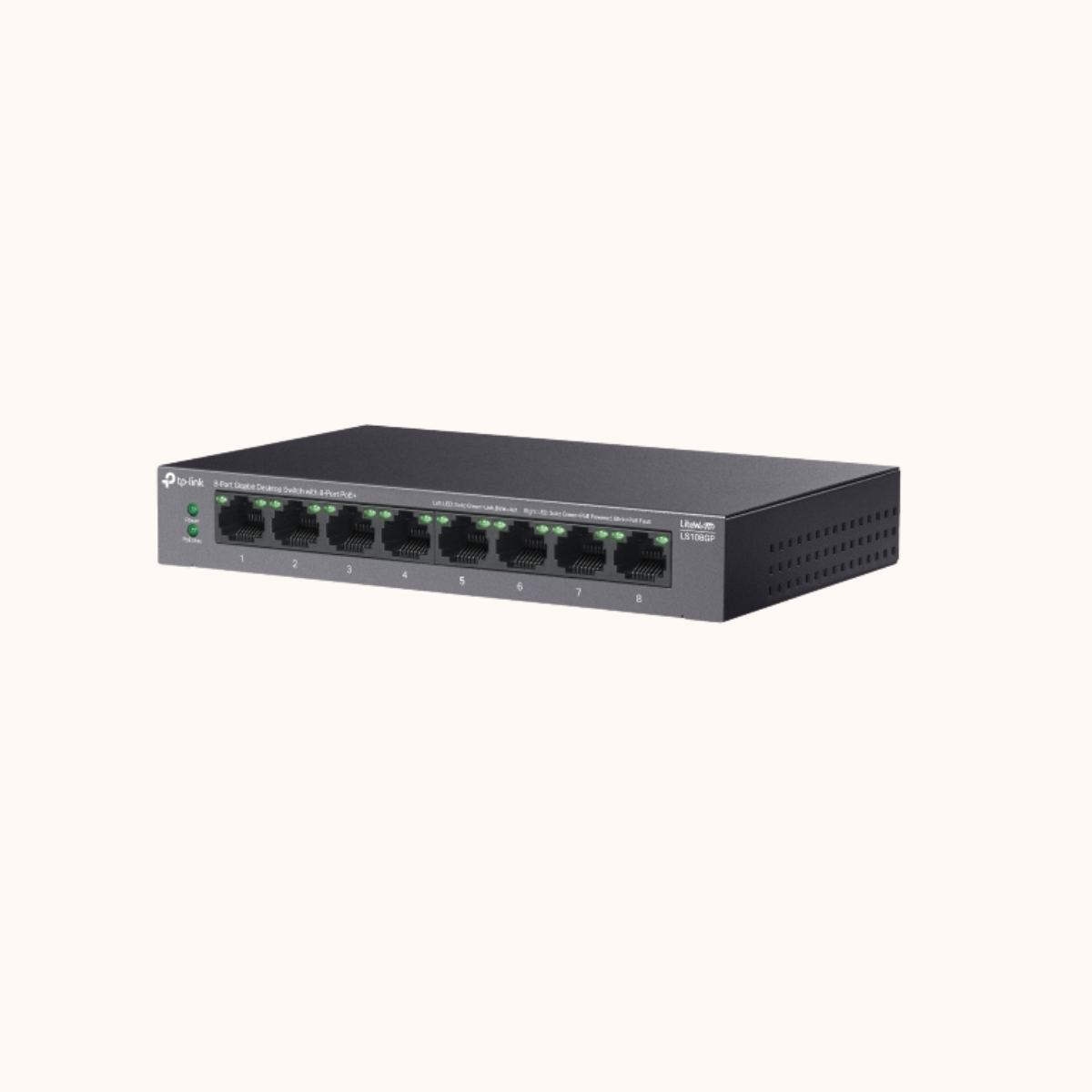 TP-Link 8-Port Gigabit Desktop Switch with 8-Port PoE+ , LS108GP New - Buy Online India
