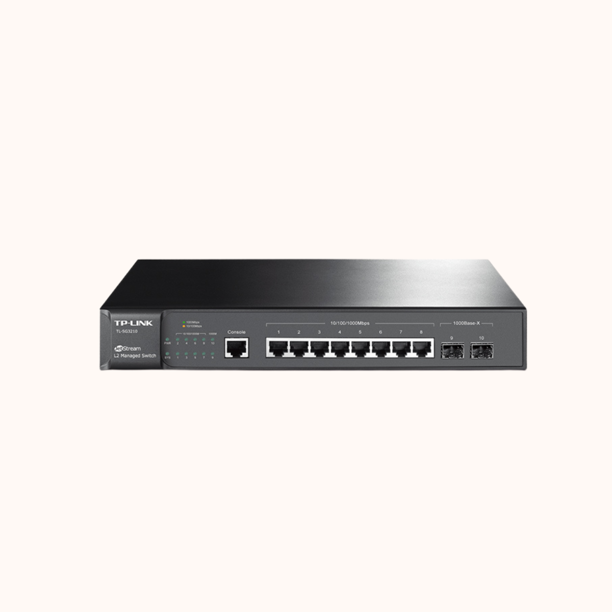 TP-link , JetStream 8-Port Gigabit L2 Managed Switch with 2 SFP Slots, TL-SG3210
