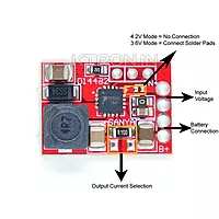 TP5000 1A Lithium Ion (4.2V) and Phosphate (3.6V) Battery Charger Module
