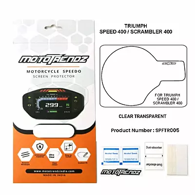 MotoTrendz Motorcycle Speedo Screen Protector for Triumph Speed 400 / Scrambler 400 X / T4