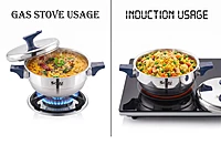 Sonu Tiros Triply Stainless Steel Multi-Kadai| Idli Maker, Dhokla Steamer, Steaming Plates