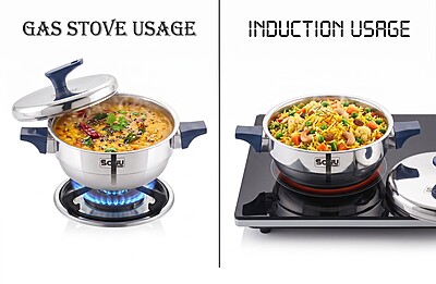 Sonu Tiros Triply Stainless Steel Multi-Kadai| Idli Maker, Dhokla Steamer, Steaming Plates