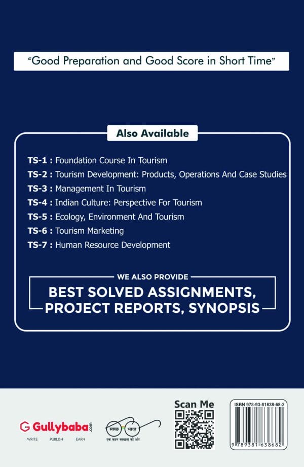 IGNOU TS-06 - Tourism Marketing, Latest Help Book Edition IGNOU TS-06 - Tourism Marketing, Latest Help Book Edition