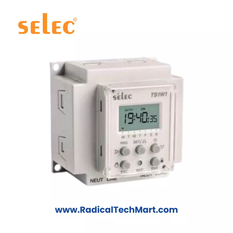 Selec TS1W1-1-20A Wall Mount Daily/Weekly Time Switch | Front View