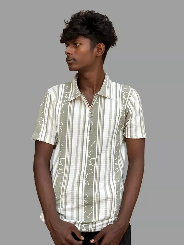 PRINTED TSHIRT PASTEL GREEN