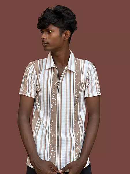 PRINTED TSHIRT BROWN