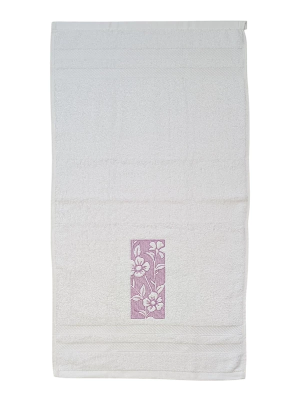 Daffodil and Cosmos Embroidered Hand Towel Set of 2