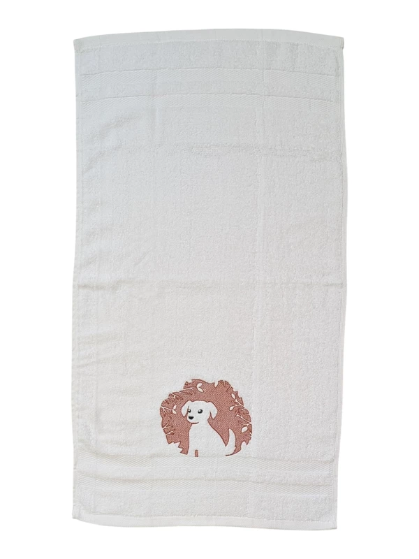 Cat and Dog Embroidered Hand Towel Set of 2
