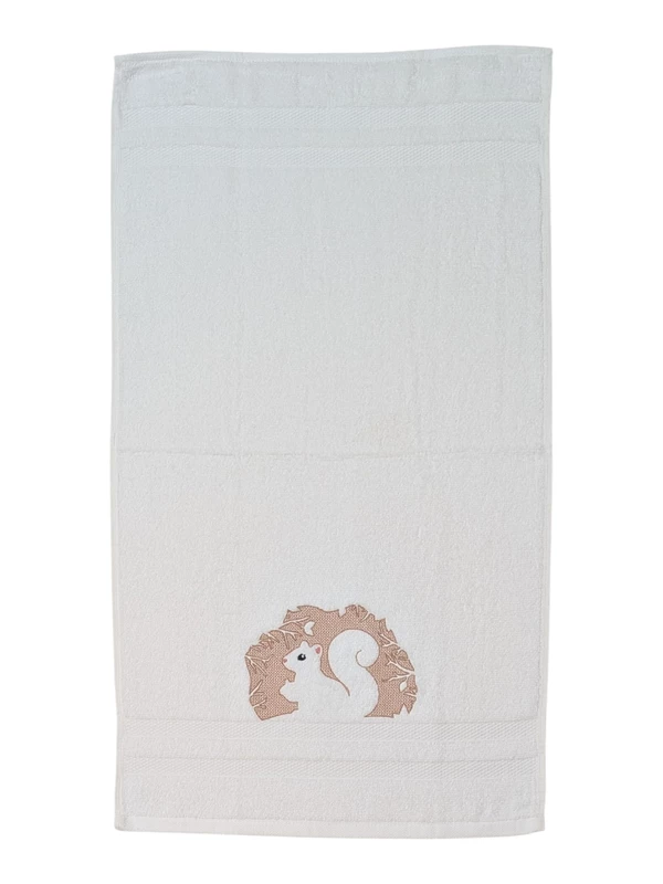 Rabbit and Squirrel Embroidered Hand Towel Set of 2