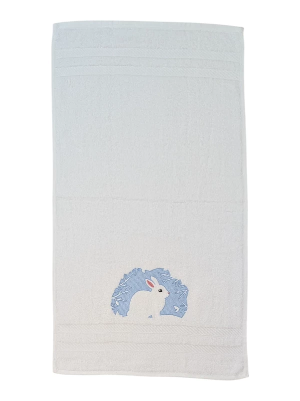 Rabbit and Squirrel Embroidered Hand Towel Set of 2