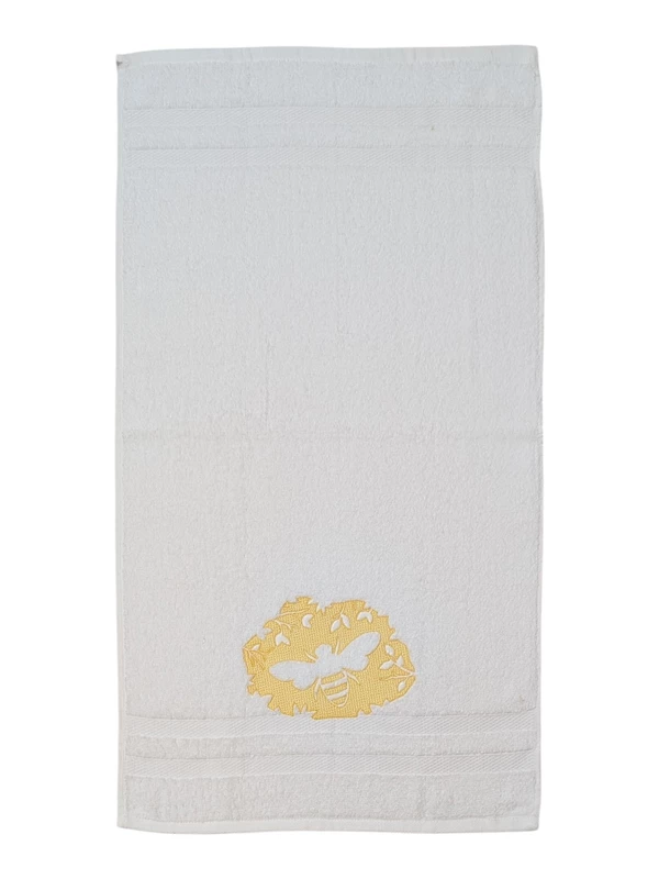 Butterfly and Bumble Bee Embroidered Hand Towel Set of 2