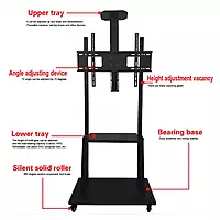 Interactive Panel Stand Full Motion Swivel Floor Stand TV Trolley with Brackets for 32" inch (81.28cm) to 70" (177.8cm) LED, LCD, Plasma