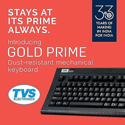Keyboard TVS Gold Prime Black Wired USB Keyboard(VBOFRA053353)