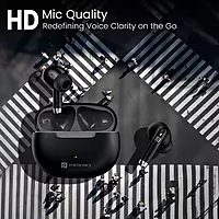 POR 2898 Harmonics Twins 32 TWS Earbuds – Bluetooth 5.4  In-Ear Design  Bass  30H Playtime  Black