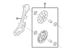 SHIMANO TOURNEY / ALTUS GUIDE & TENSION PULLEY SET RD-TX35