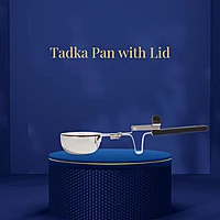 LLM Stainless Steel Tadka Pan with Lid | 270ml | Heat-Resistant Silicone Handle |