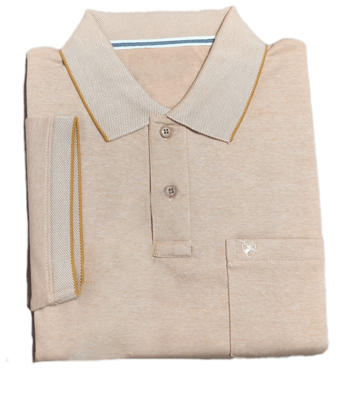 Tan Self Design Tshirt