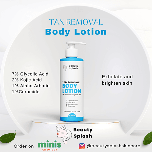 Glow Again: Tan Removal Body Lotion for Brightening, Pigmentation Reduction & Even Skin Tone | 100g