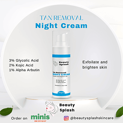 Overnight Glow: Tan Removal Night Cream to Exfoliate & Brighten Skin While You Sleep