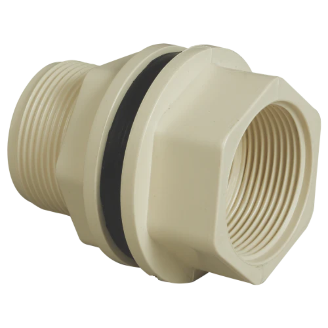 Tank Connector, 40mm, 1-1/2(Inch), Life Line C-PVC Hot and Cold Water System 