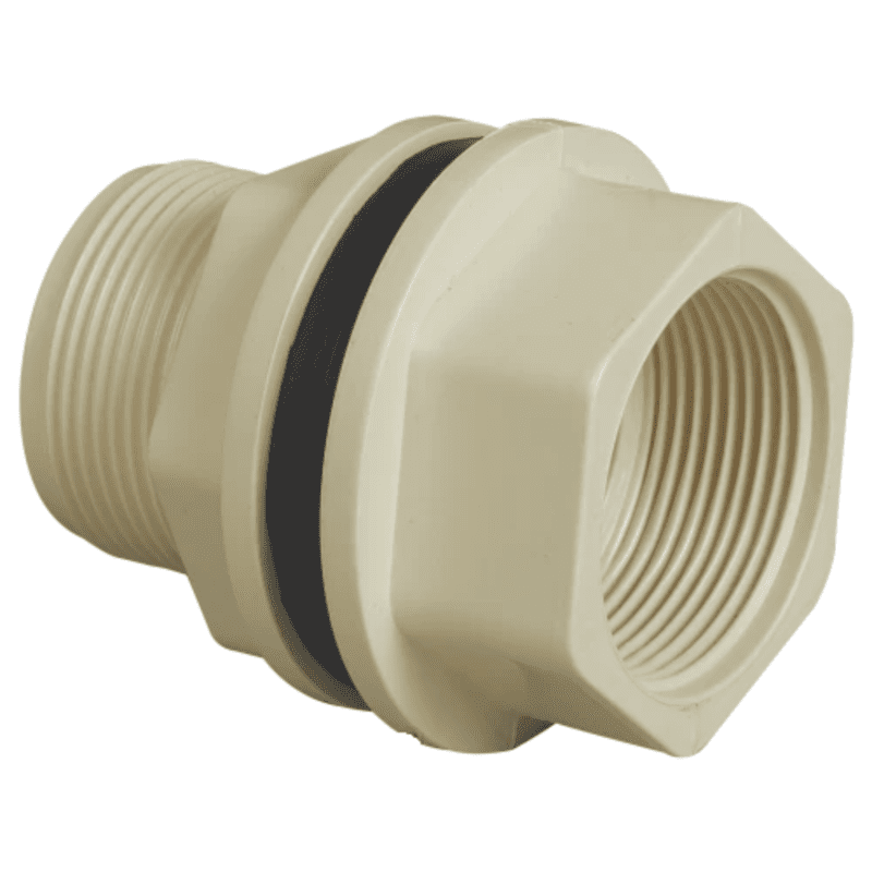 Tank Connector, 65mm, 2-1/2(Inch), Life Line C-PVC Hot and Cold Water System 