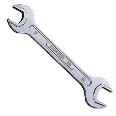 Taparia Double Ended Spanner (DER) 32 x 36 mm (Ribbed) - Chrome Plated