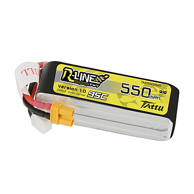 Tattu R-Line 550mAh 95C 14.8V 4S Lipo Battery