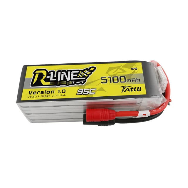 Tattu R-Line 22.2V 5100mAh 6S 95C FPV Lipo Battery Tattu R-Line 22.2V 5100mAh 6S 95C FPV Lipo Battery