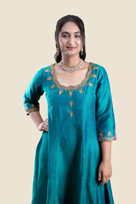 Women Embroidered Ethnic Anarkali Dress