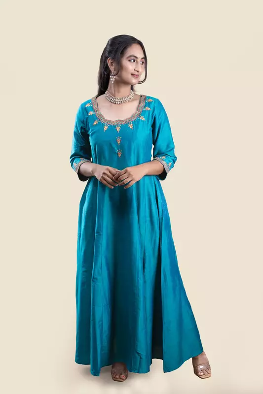 Women Embroidered Ethnic Anarkali Dress