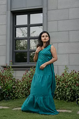 Women Tiered Ethnic Dress