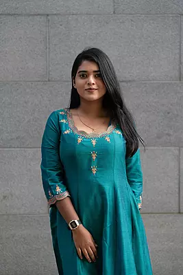 Women Embroidered Ethnic Anarkali Dress