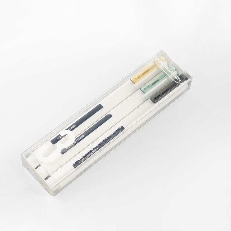 Kaco Tecflow Straight Liquid Ink Pens 0.5mm Fine Point Pen Set Pack of 3