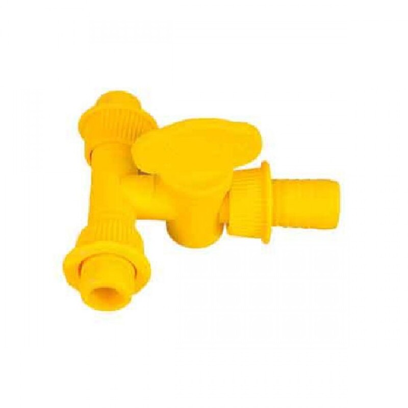 Tee Connector With Valve / 16 mm Lock