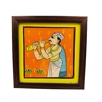 Cherial Shehnai Player Painting | Framed Telangana Folk Art