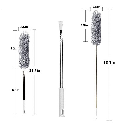 Microfiber Feather Duster Extension Long Up to 100 inch Mop Pack of 2 Microfiber Feather Duster Extension Long Up to 100 inch Mop Pack of 2