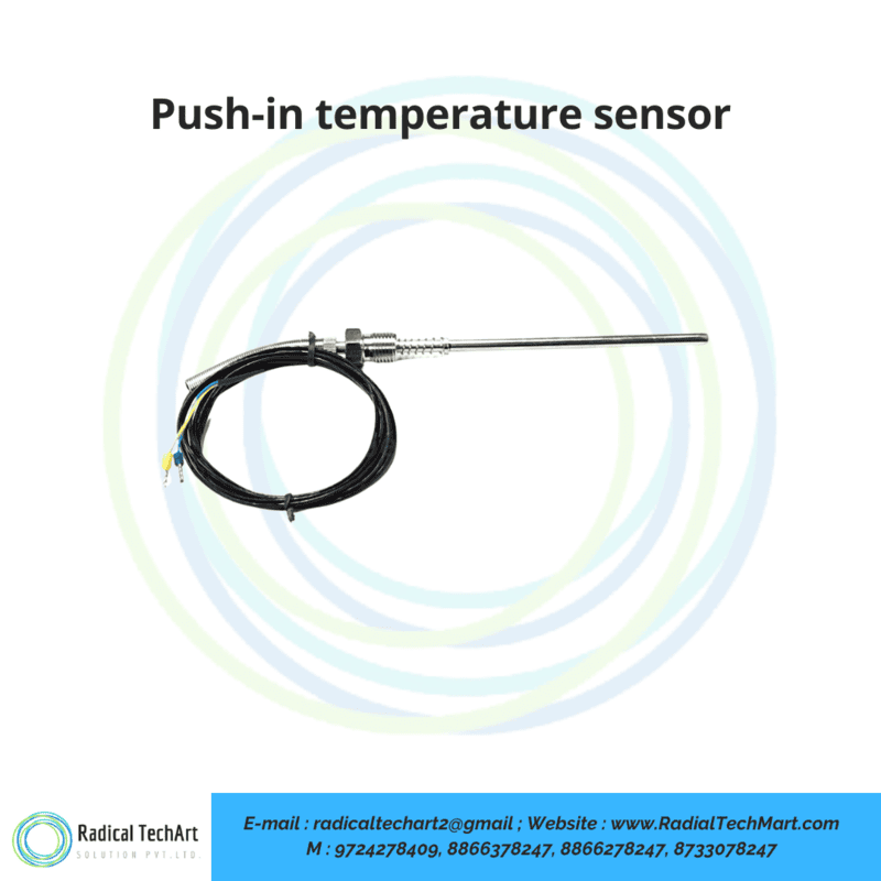 Push-in thermocouple with long tip