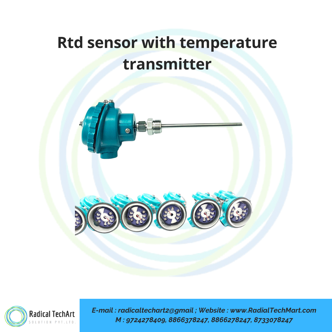 RTD Sensor with Temperature Transmitter | Pt100 4-20mA Output Sensor