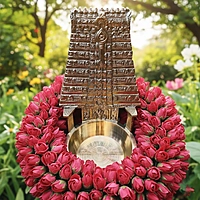 Brass Lord Murugan Temple Diya