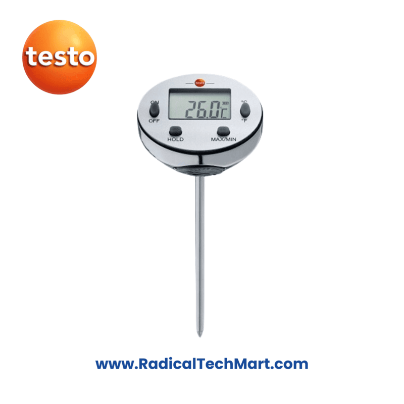 Waterproof Mini Probe Thermometer with stainless steel sensor and protective case